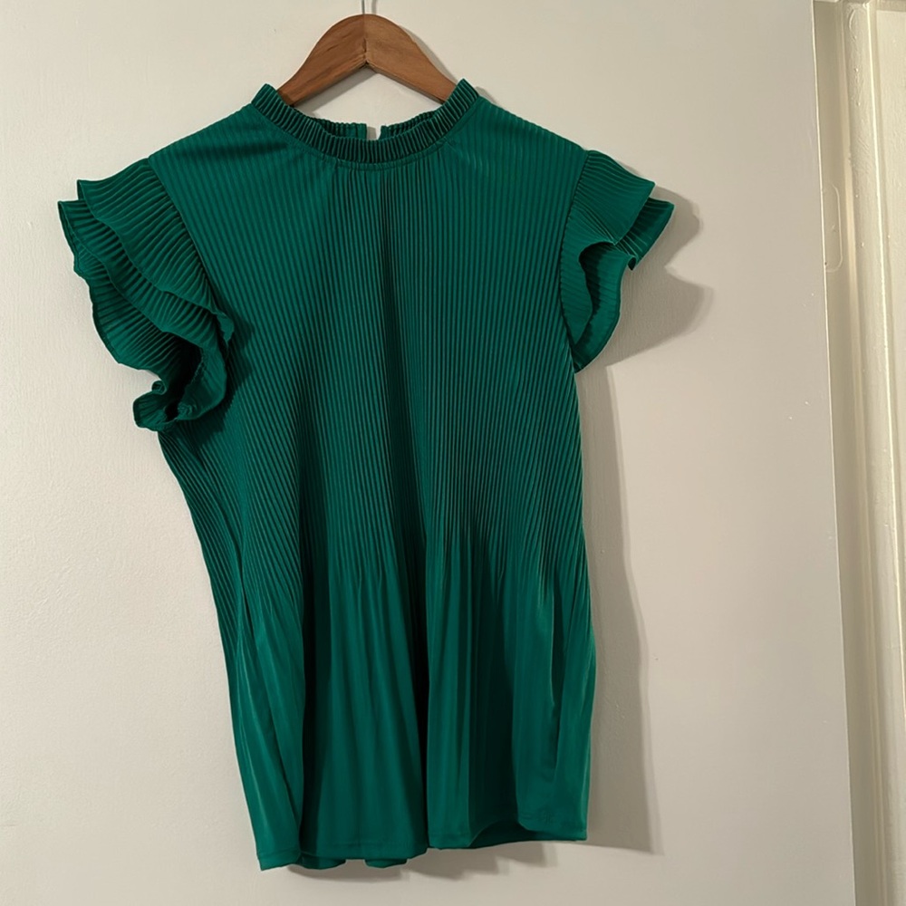 Adrianna Papell small green blouse